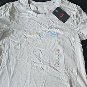 Levi's Light Purple Tee with Holographic Logo